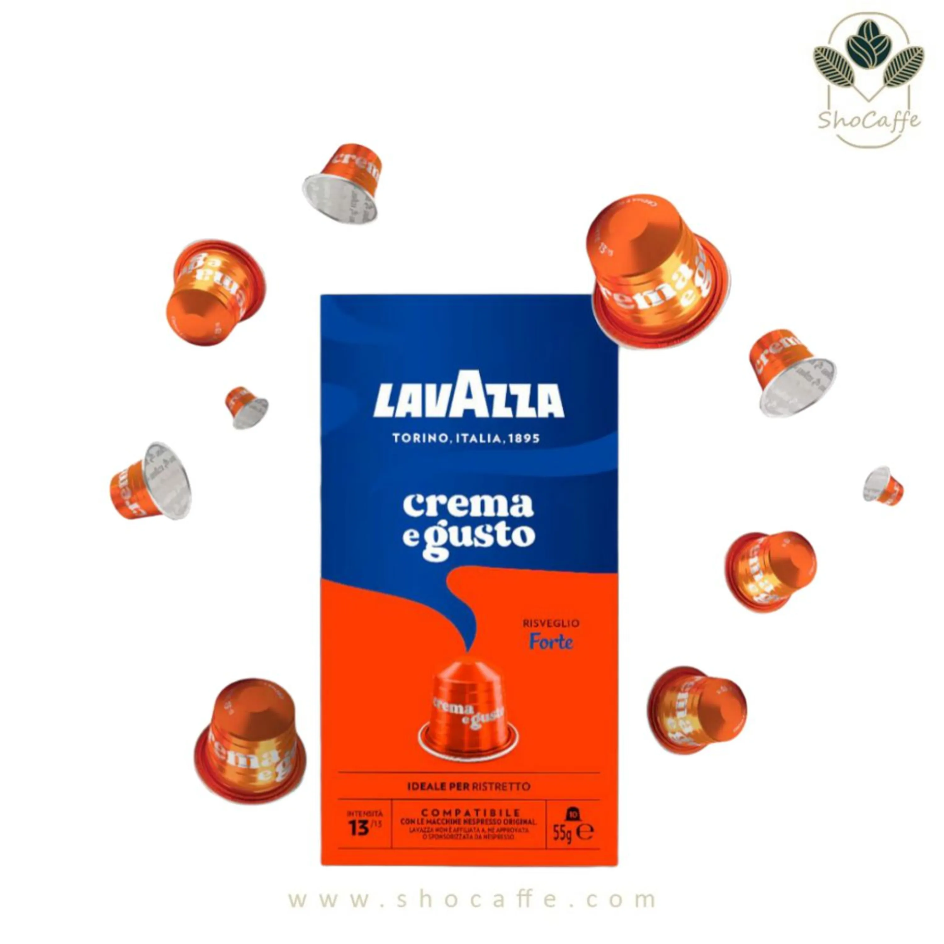 کپسول قهوه نسپرسو لاوازا مدل کرم اِ گاستو فورته Crema e Gusto Forte